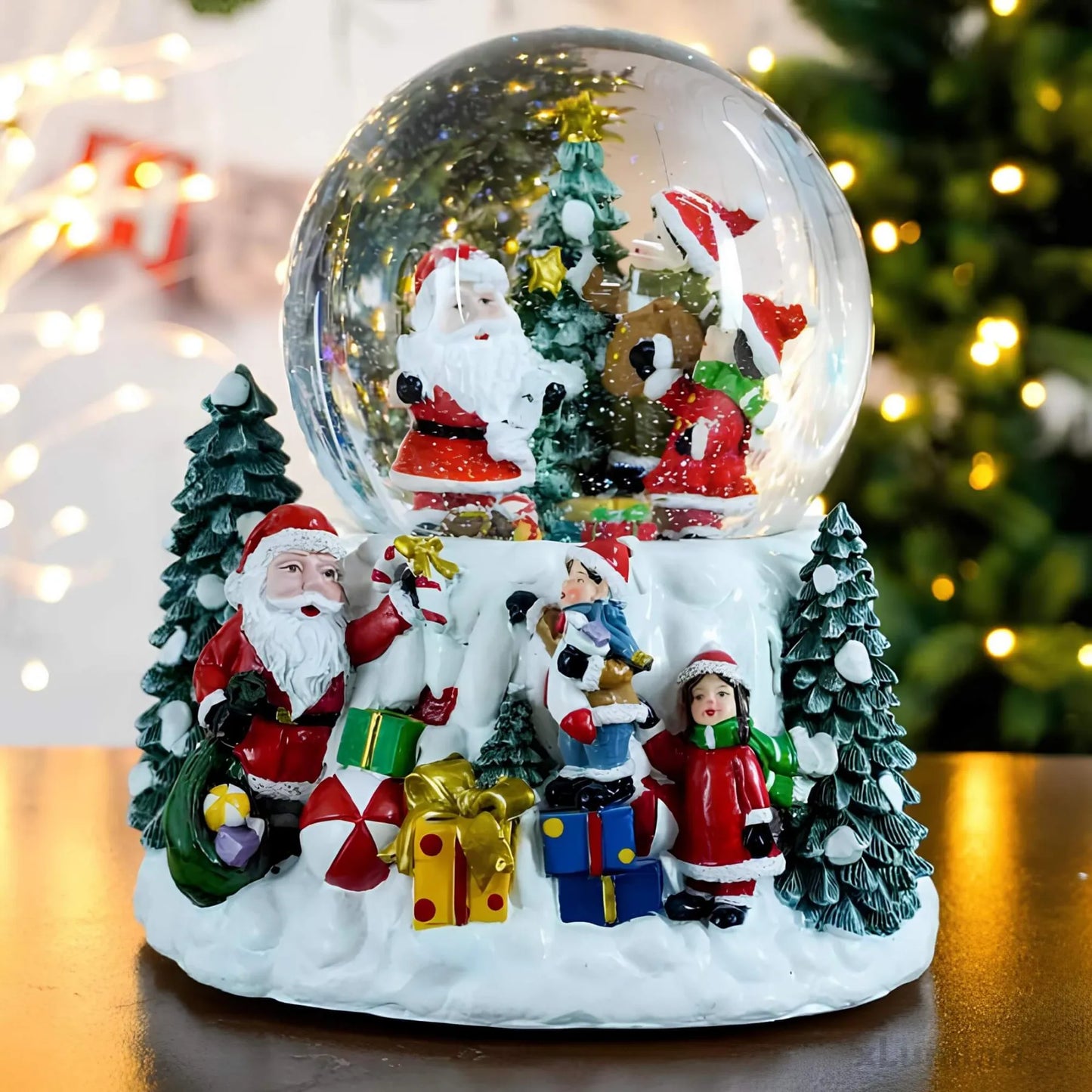 Kerstdecoratie - Sneeuwbol met LED verlichting