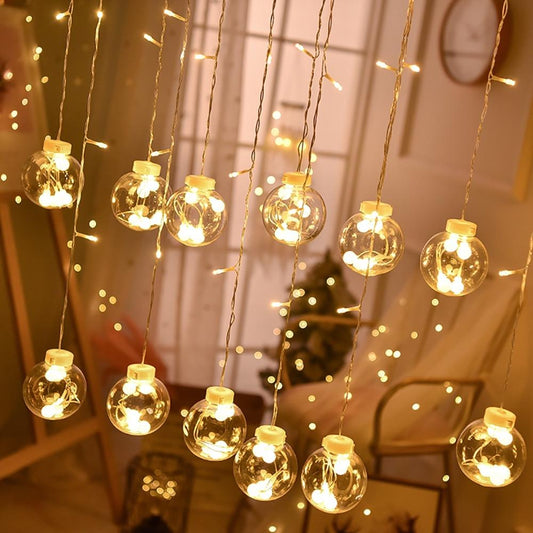 LED Feeën tuinlampjes met Gloeibollen – Warm Wit of Multicolor – IP44 – 12 Ballen van 8 cm