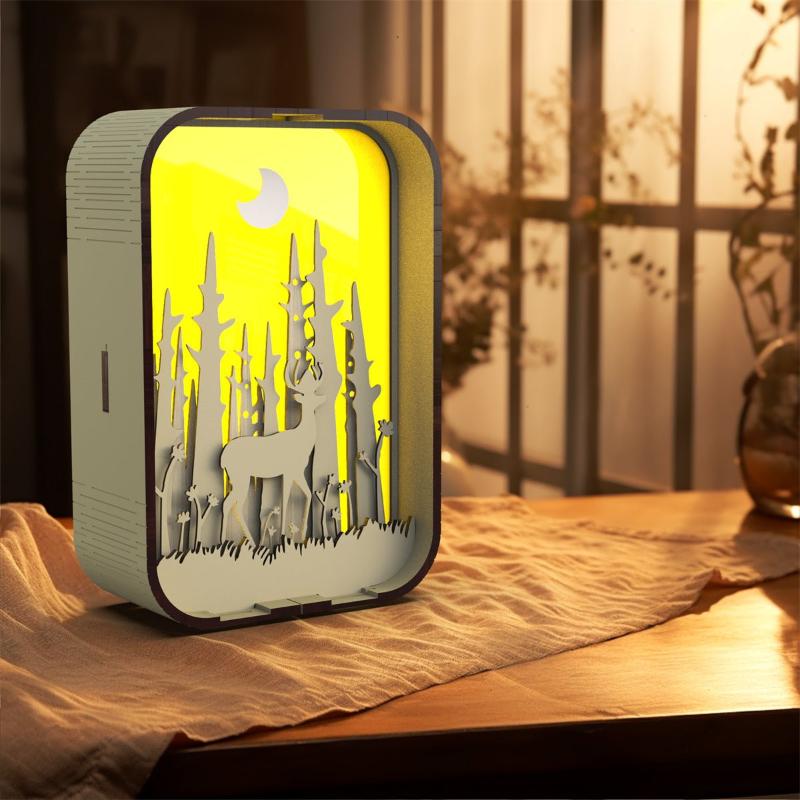 HolzGlut | Elegant USB-bedlampje van hout met persoonlijke lasergravure