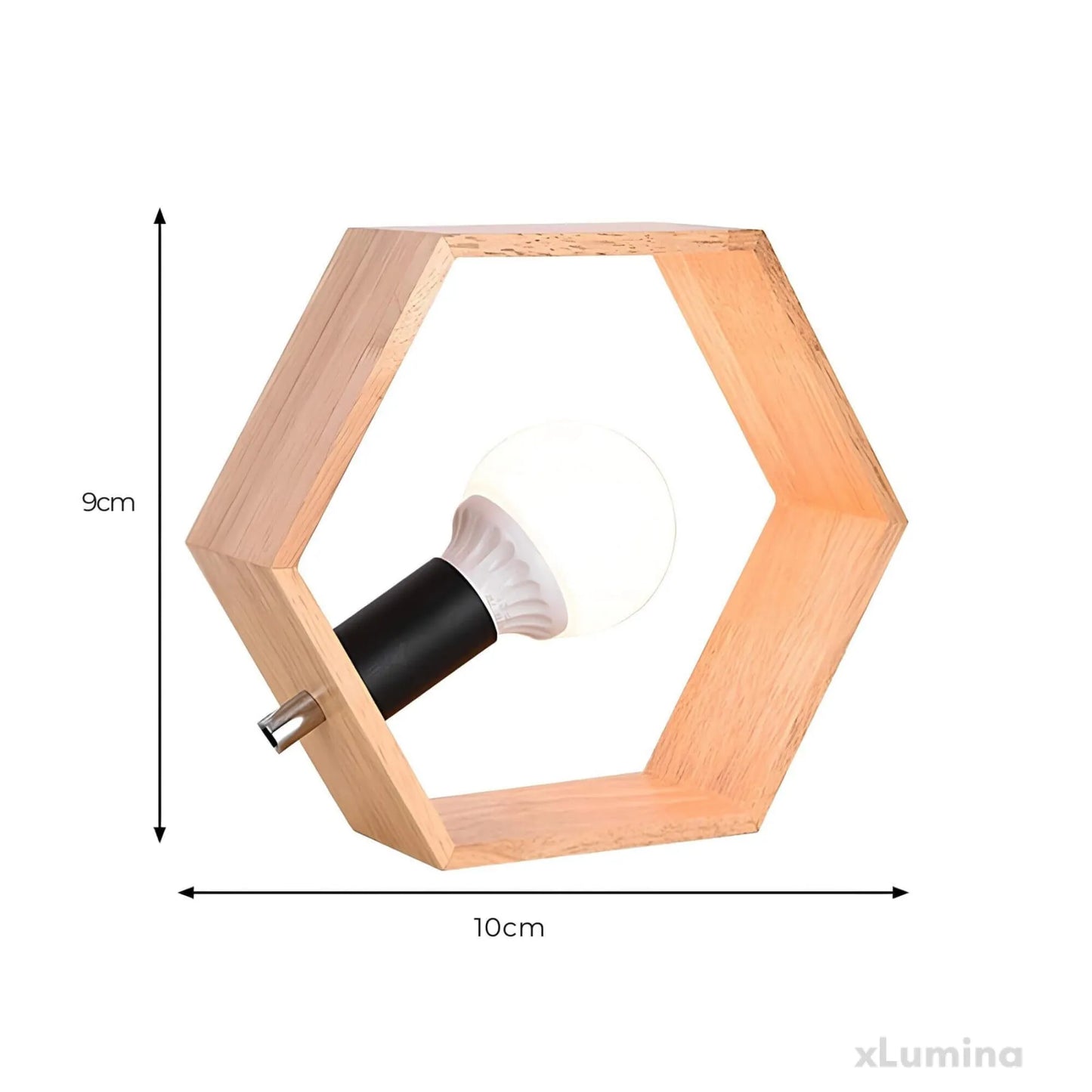 Woodlight - Stijlvolle zeshoekige houten tafellamp
